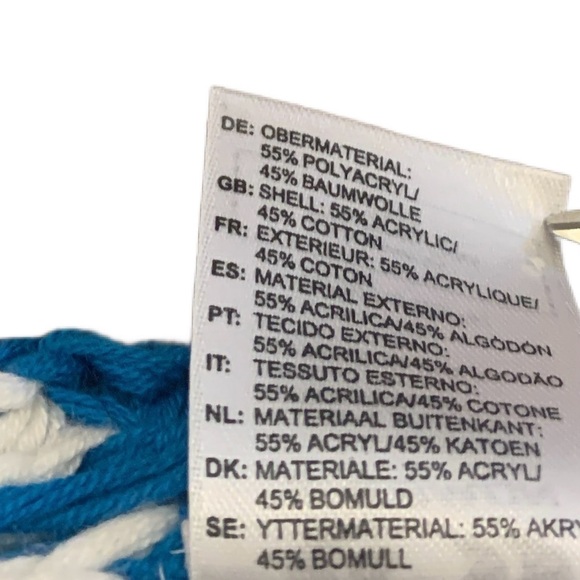 SALOMON NWOT Knit Winter Beanie Hat in Blue & White One Size Fits All - Picture 3 of 3